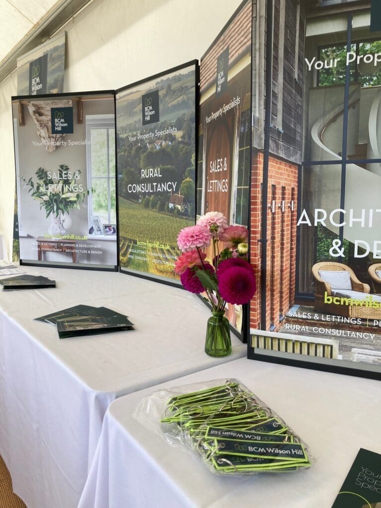 Exhibitor stand at The Alresford Show featuring local products